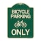 Signmission Bicycle Parking Only With Graphic Heavy-Gauge Aluminum Architectural Sign, 24" x 18", G-1824-24320 A-DES-G-1824-24320 - alternate 1